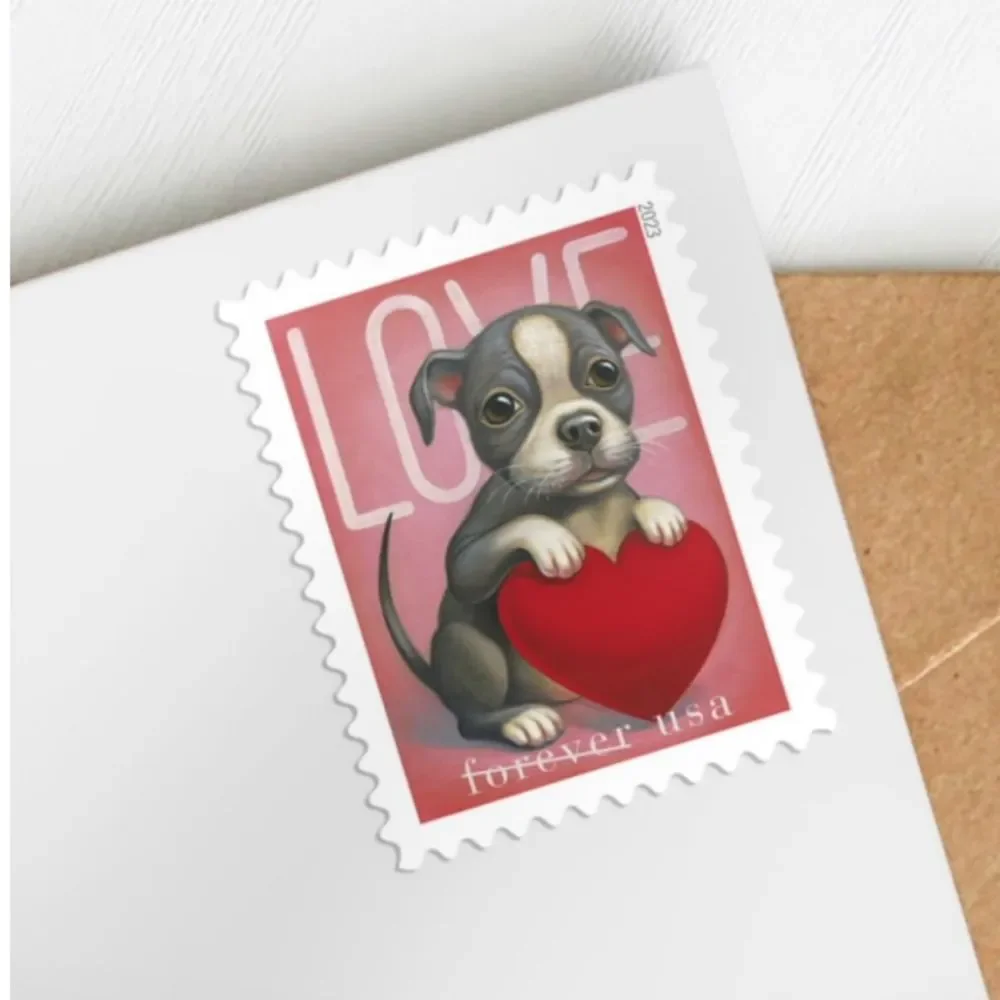 100 Forever 2023 Love Stamps Kitten Puppy First Class USPS‎ Postage Mail Dog Cat